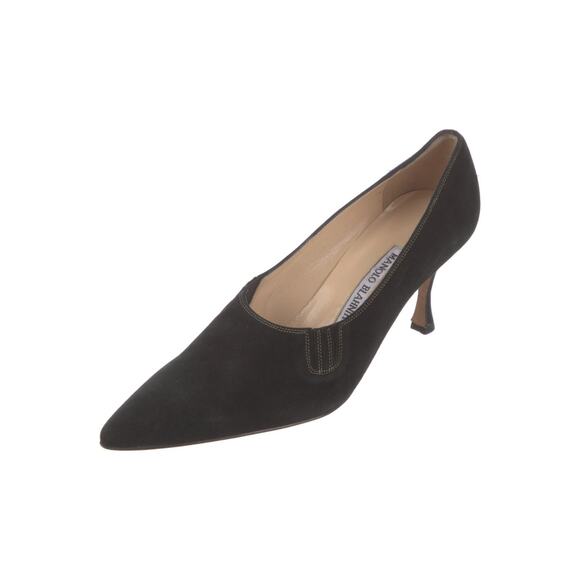 MANOLO BLAHNIK Suede Pumps - 38 - Black - Picture 2 of 5